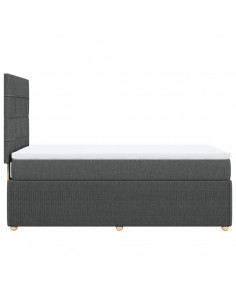 Giroletto a Molle con Materasso Grigio Scuro 90x190 cm Tessuto 2