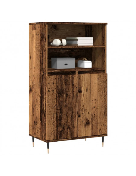 Credenza Legno Antico 60x36x110 cm in Legno Multistrato