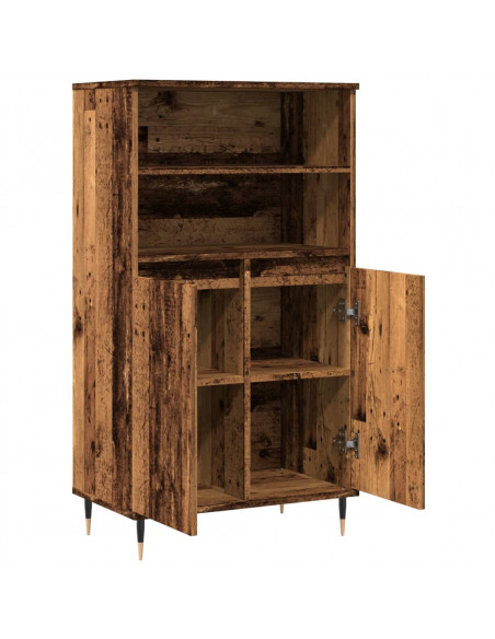 Credenza Legno Antico 60x36x110 cm in Legno Multistrato