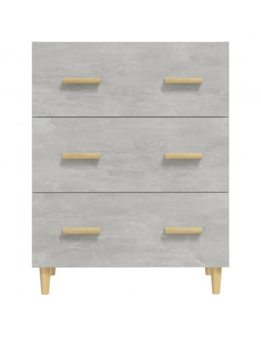 Credenza Grigio Cemento 70x34x90 cm in Legno Multistrato