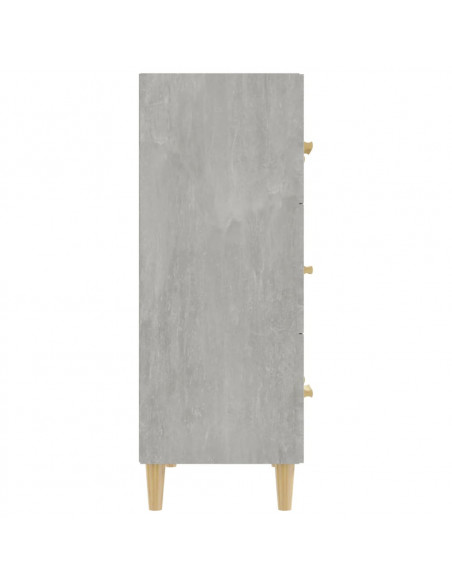 Credenza Grigio Cemento 70x34x90 cm in Legno Multistrato