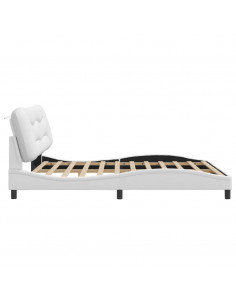 Giroletto con Testiera Bianco 180x200 cm in Similpelle 2