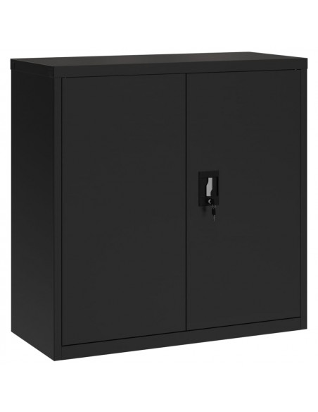 Armadio Classificatore Nero 90x40x130 cm in Acciaio