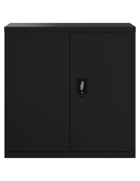 Armadio Classificatore Nero 90x40x130 cm in Acciaio
