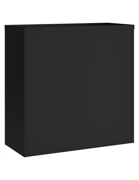 Armadio Classificatore Nero 90x40x130 cm in Acciaio
