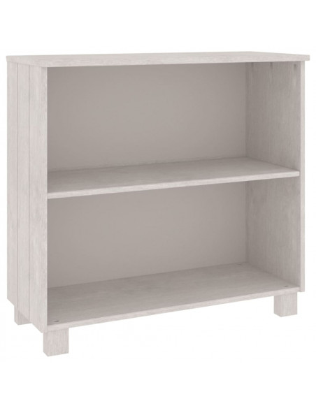 Credenza HAMAR Bianca 85x35x80 cm in Legno Massello di Pino