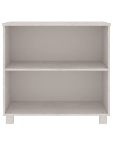Credenza HAMAR Bianca 85x35x80 cm in Legno Massello di Pino