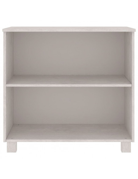 Credenza HAMAR Bianca 85x35x80 cm in Legno Massello di Pino