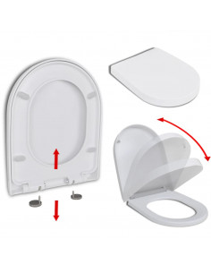 Copriwater Ammortizzato e Sgancio Rapido Bianco Quadrato 2