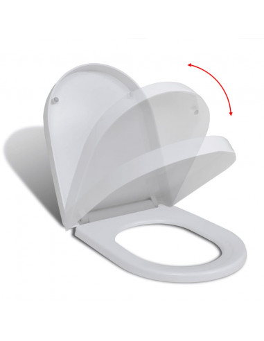 Copriwater Ammortizzato e Sgancio Rapido Bianco Quadrato