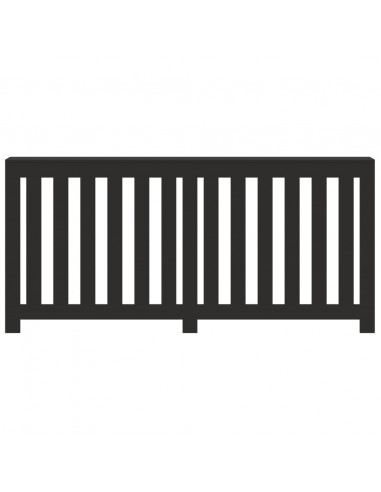 Copertura Termosifone Nera 175x20x82 cm in Legno Multistrato