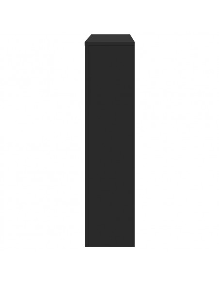 Copertura Termosifone Nera 175x20x82 cm in Legno Multistrato