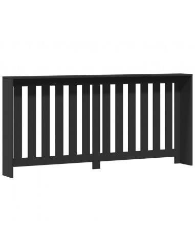 Copertura Termosifone Nera 175x20x82 cm in Legno Multistrato