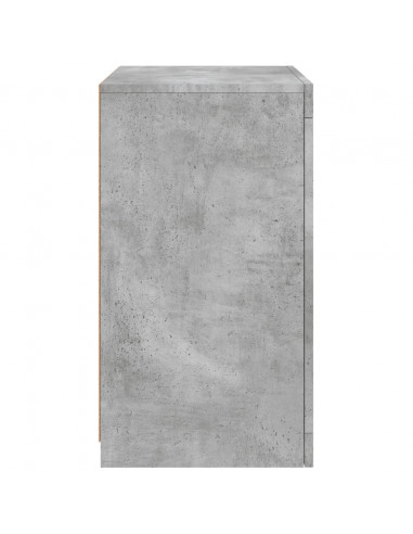 Armadietto con Luci LED Grigio Cemento in Legno Multistrato