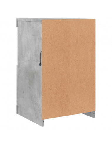 Armadietto con Luci LED Grigio Cemento in Legno Multistrato