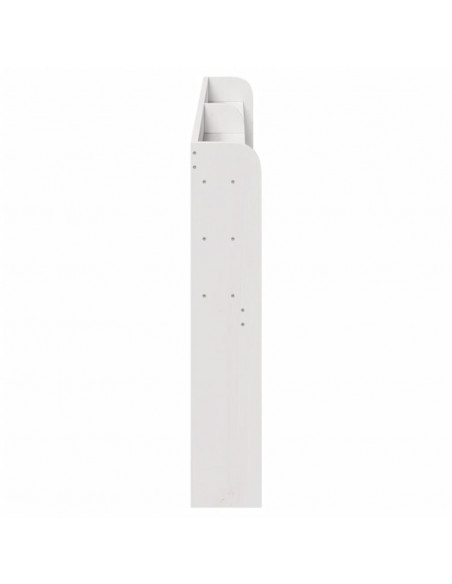 Testiera con Ripiani Bianca 180 cm in Legno Massello di Pino