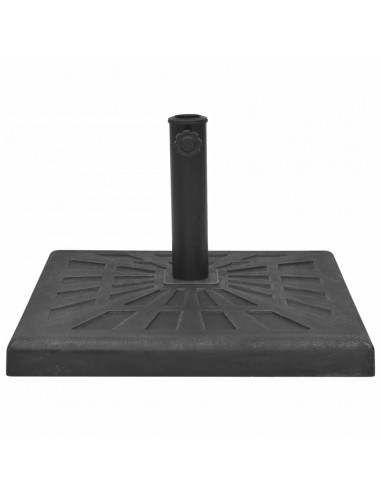 Base per Parasole Quadrata in Resina Nera 19 kg