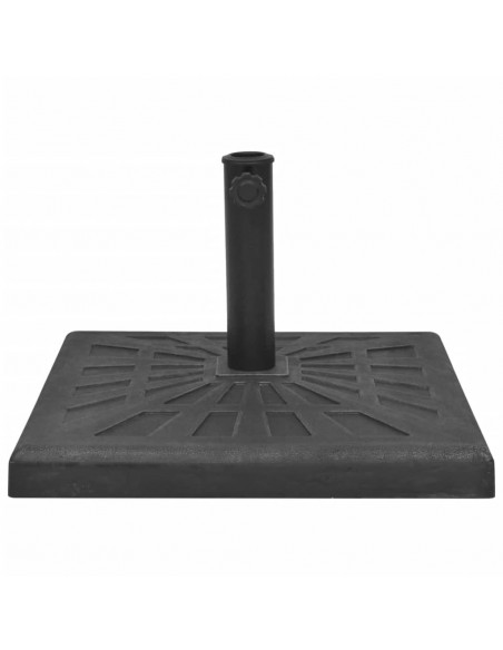 Base per Parasole Quadrata in Resina Nera 19 kg