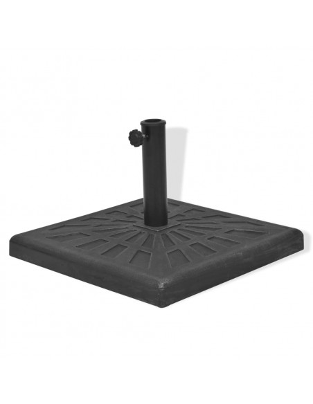 Base per Parasole Quadrata in Resina Nera 19 kg