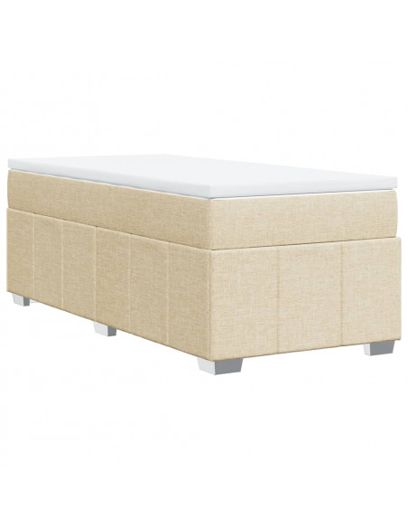 Giroletto a Molle con Materasso Crema 80x200 cm inTessuto