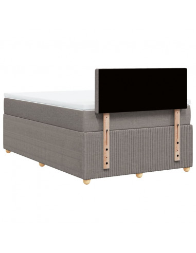 Giroletto a Molle con Materasso Tortora 120x200 cm in Tessuto