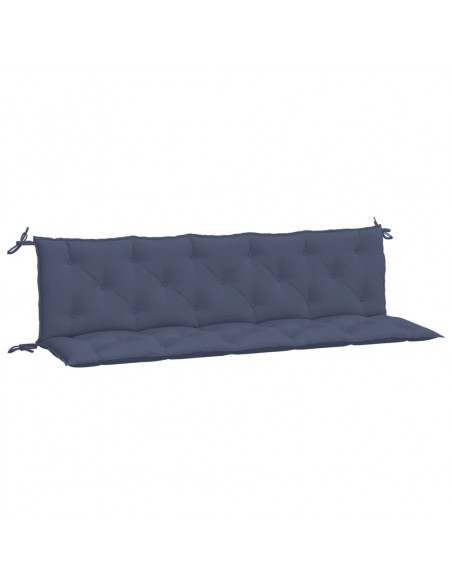 Cuscini per Panca 2 pz Blu Marino 180x50x7 cm in Tessuto Oxford