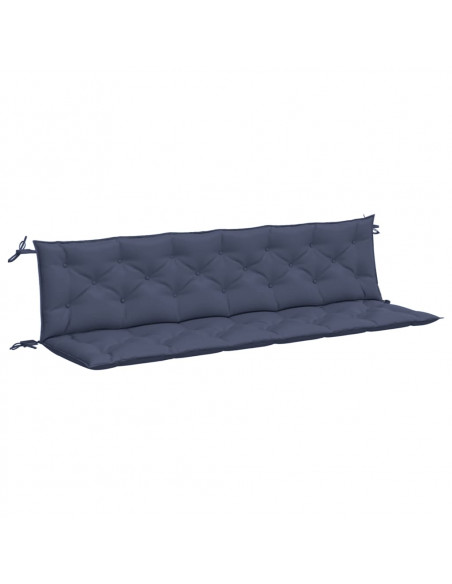Cuscini per Panca 2 pz Blu Marino 200x50x7 cm in Tessuto Oxford