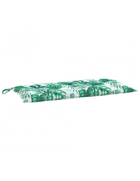 Cuscini Panca Giardino 2 pz a Foglie 100x50x7 cm Tessuto Oxford