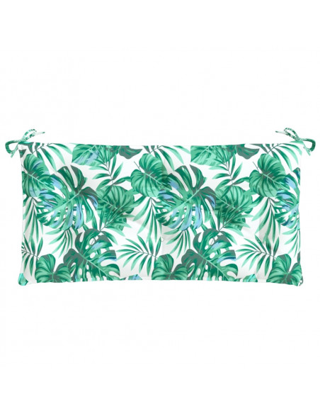 Cuscini Panca Giardino 2 pz a Foglie 100x50x7 cm Tessuto Oxford