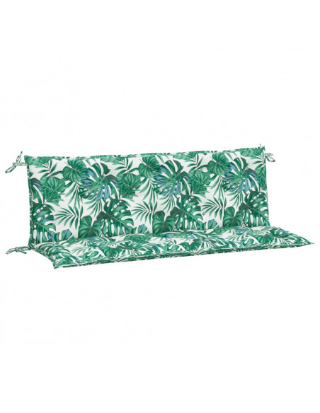 Cuscini Panca Giardino 2 pz a Foglie 150x50x7 cm Tessuto Oxford