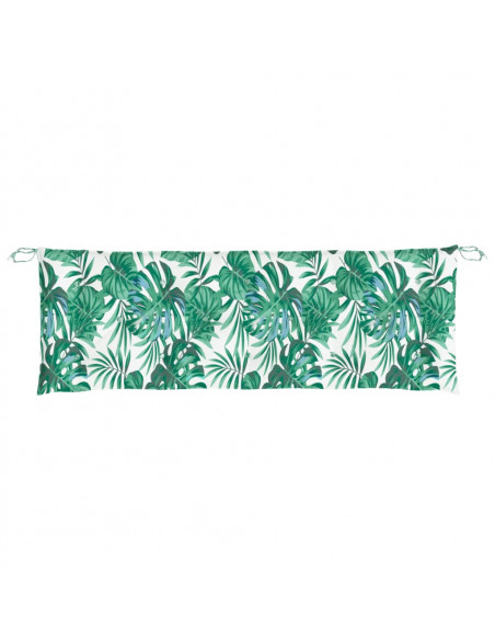 Cuscini Panca Giardino 2 pz a Foglie 150x50x7 cm Tessuto Oxford
