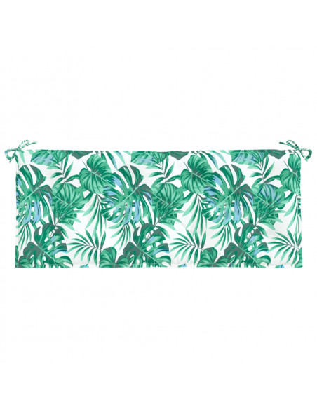 Cuscini Panca Giardino 2 pz a Foglie 120x50x7 cm Tessuto Oxford
