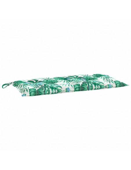 Cuscino Panca Giardino a Foglie 110x50x7 cm in Tessuto Oxford