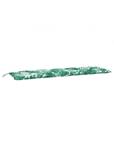 Cuscini Panca Giardino 2 pz a Foglie 180x50x7cm Tessuto Oxford