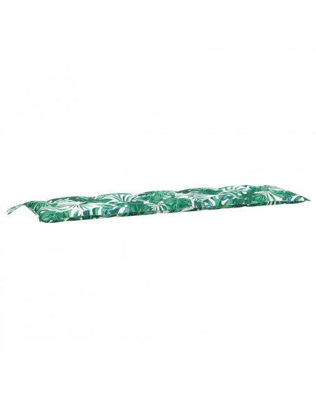 Cuscini Panca Giardino 2 pz a Foglie 180x50x7cm Tessuto Oxford