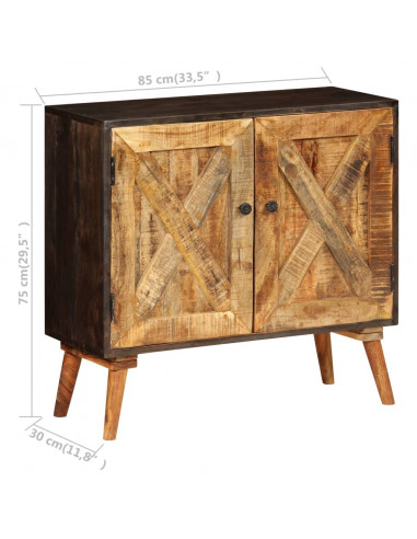 Credenza in Legno Massello di Mango 85x30x75 cm