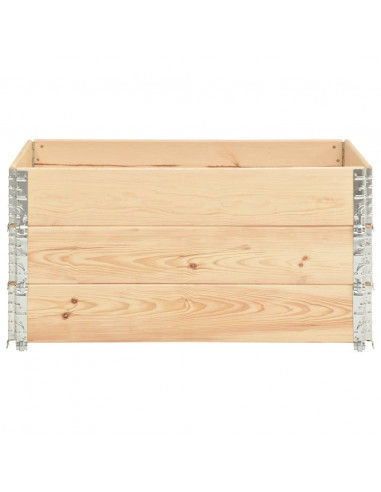 Collari per Pallet 3 pz 80x120 cm in Legno Massello di Pino