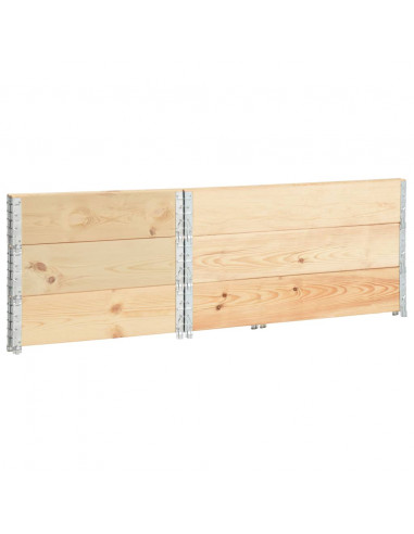 Collari per Pallet 3 pz 80x120 cm in Legno Massello di Pino