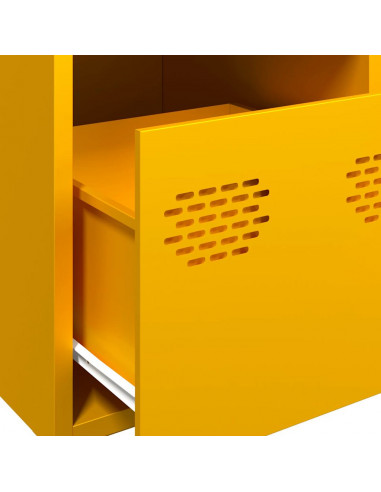 Credenza Giallo Senape 39x35x103,5 cm in Acciaio