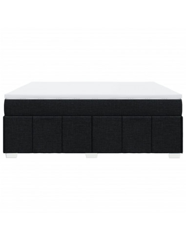 Giroletto a Molle con Materasso Nero 180x200 cm in Tessuto