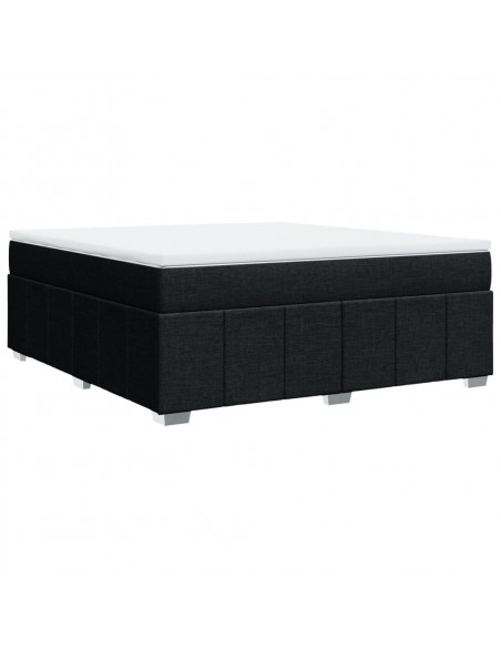 Giroletto a Molle con Materasso Nero 180x200 cm in Tessuto