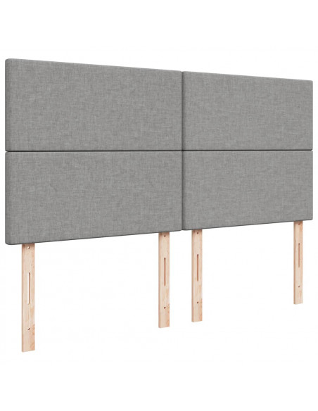 Giroletto a Molle con Materasso Grigio Chiaro180x200 cm Tessuto