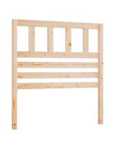 Testiera per Letto 81x4x100 cm in Legno Massello di Pino 2