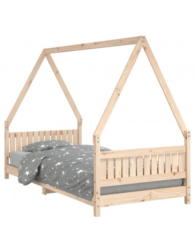 Giroletto per Bambini 90x200 cm in Legno Massello di Pino