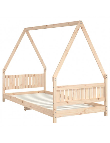 Giroletto per Bambini 90x200 cm in Legno Massello di Pino
