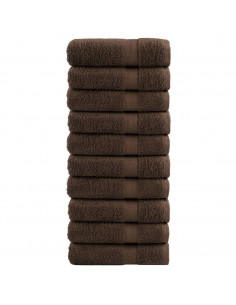 Asciugamani da Doccia 10 pz Grigi 70x140 cm 600gsm 100% Cotone 2