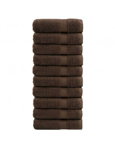 Asciugamani da Doccia 10 pz Grigi 70x140 cm 600gsm 100% Cotone