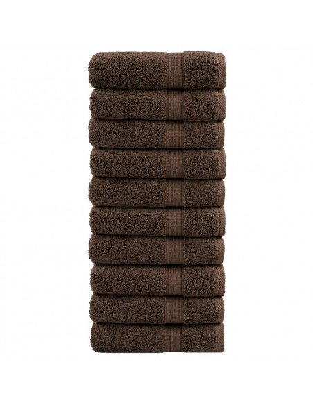 Asciugamani da Doccia 10 pz Grigi 70x140 cm 600gsm 100% Cotone