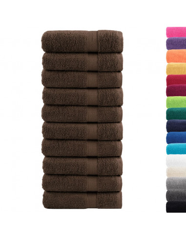 Asciugamani da Doccia 10 pz Grigi 70x140 cm 600gsm 100% Cotone