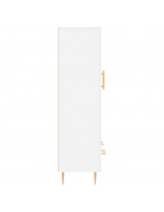 Credenza Bianca 69,5x31x115 cm in Legno Multistrato 2